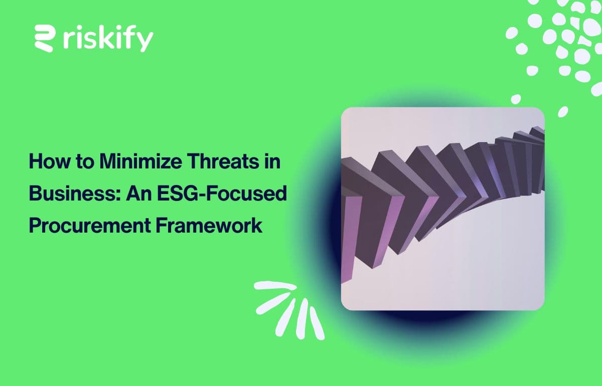 How to Minimize Threats in Business: An ESG-Focused Procurement Framework